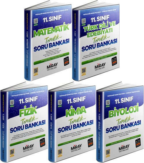 Miray 2027 11. Sınıf Sayısal Tematik Soru Bankası 5 Kitap Maarif Model