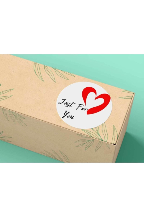 Just For You Yuvarlak Mat Etiket Sizin Için Senin Için Sticker Thanks 4 Cm (40 Adet)