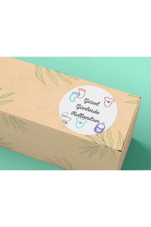 Bebek Temalı Güzel Günlerde Kullanılsın Sticker Mat Etiket 4 Cm (40 Adet)