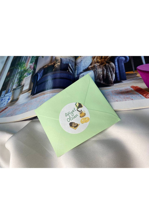 Afİyet Olsun Etiket Pastane Yuvarlak Mat Sticker 4 Cm (100 ADET)