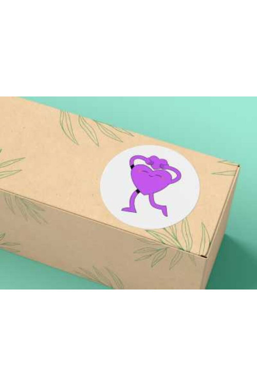 Sevimli Etiketler Pretty Label Yuvarlak Mat Çıkartma Round Love Sticker 4 Cm (40 Adet)