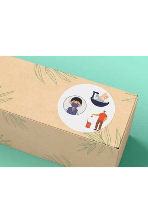 Hijyen Etiketi Yuvarlak Mat Stıcker Hijyen Serisi 4 Cm (40 ADET)