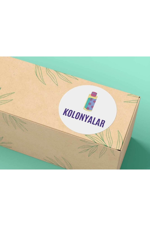 Okul Seri Kolonyalar Yuvarlak Sticker Mat Etiket 4 Cm (40 Adet)