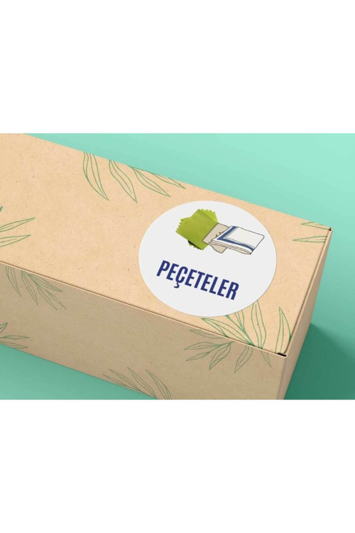 Peçeteler Etiketi Okul Seri Yuvarlak Sticker Mat Etiket 4 Cm (40 Adet)