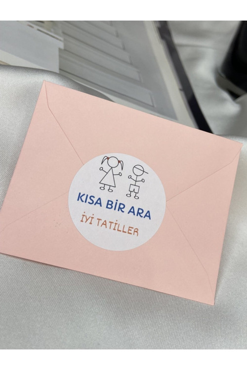 Kısa Bir Ara Stickerı Mat Etiket 4 Cm (40 Adet)