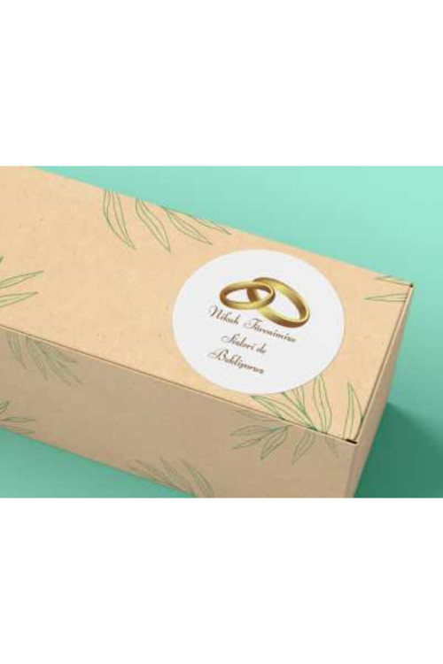 Nikah Törenimize Sizleri de Bekliyoruz Alyans Mat Yuvarlak Sticker Wedding Ceremony 4 Cm (40 ADET)