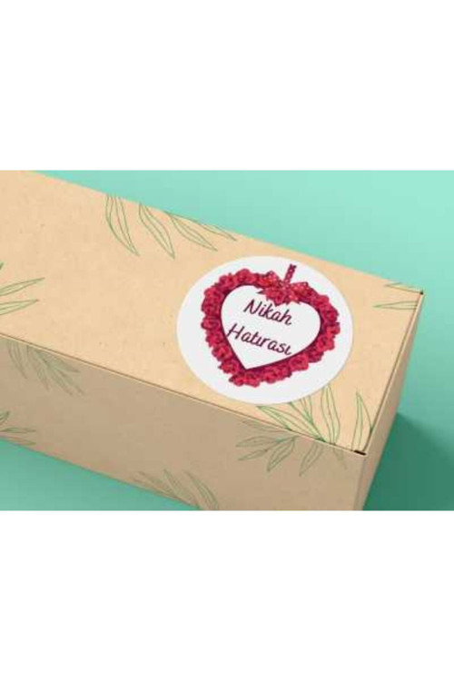 Nikah Hatırası Etiketi Mat Yuvarlak Sticker Wedding Ceremony 4 Cm (40 ADET)