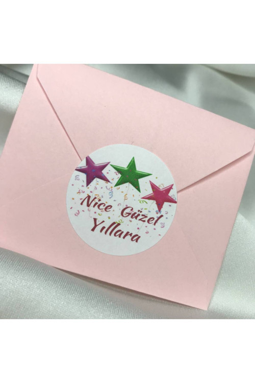 Nice Güzel Yıllara Etiketi Bırthday Stıcker Yuvarlak Mat Stıcker Doğum Günü Serisi 4 Cm (40 Adet)