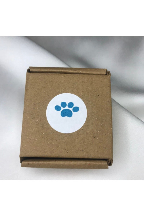 Mavi Renkli Pati Etiket Pençe Paw Sticker Kedi Köpek Yuvarlak Mat Etiket Blue 3 cm 180 Adet