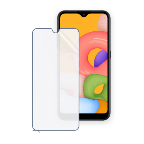 SAMSUNG Galaxy A01 Uyumlu Ön Yüzey Nano Şeffaf Hidrojel Ekran Koruyucu