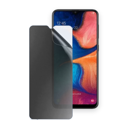 SAMSUNG Galaxy A20 Uyumlu Ön Yüzey Hayalet Privacy Hidrojel Ekran Koruyucu