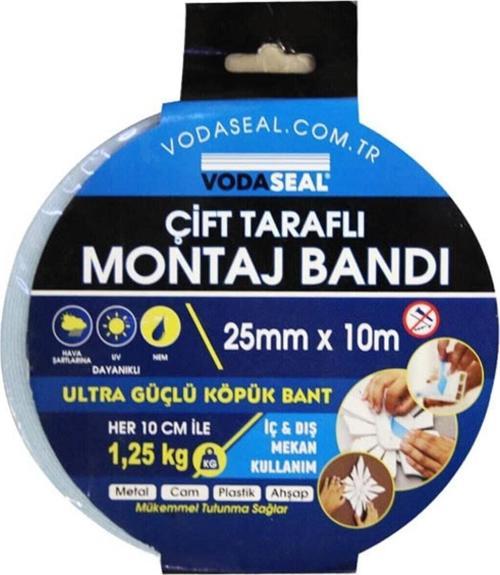 Çift Taraflı Köpük Montaj Bandı 25 Mm X 10 Mt - Beyaz