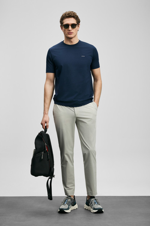 Daxon Smart Erkek Chino Pantolon Slim Fit Taş