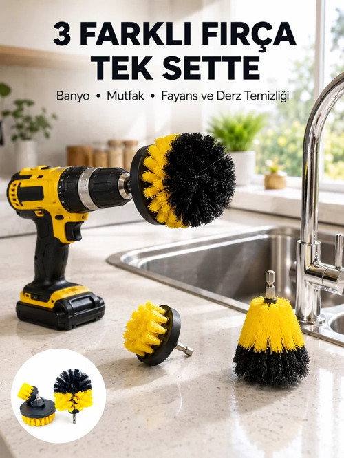 Banyo Mutfak Jant ve Fayans Temizliği İçin Uygun Matkap Başlığı