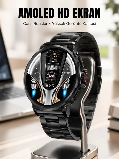 Şık Metal Kasa ve Değiştirilebilir Kordonlarla SW80 Smartwatch Yeni Nesil