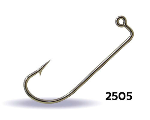 2505 Jig Head İğnesi Dövme Delikli Uzun 100lü Kutu Nikel - Standart, 1-0