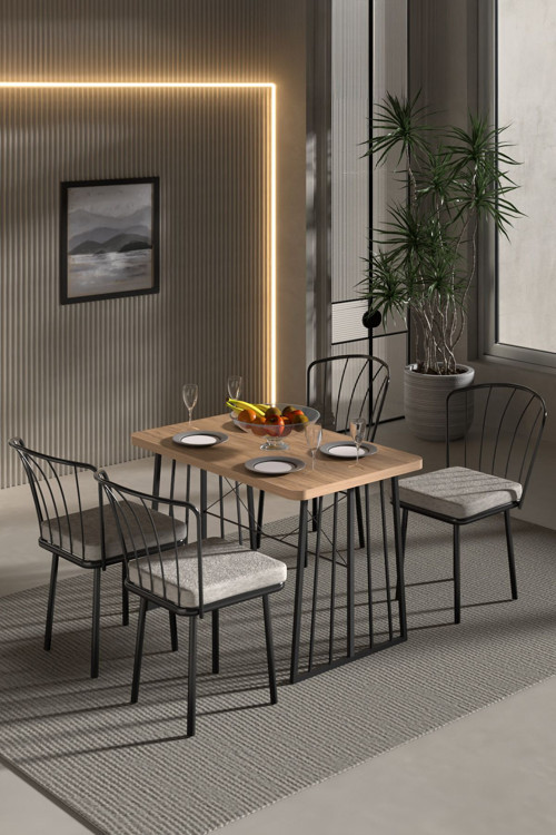 Minderli Star Masa Ve 4 Adet Güneş Sandalyeli Takım