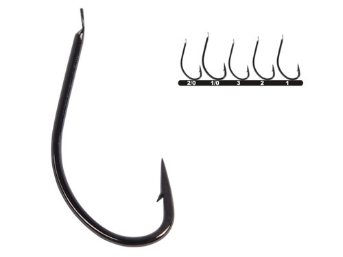 HMRS 171 Kısa Pala Dövme Olta İğnesi 15li Paket Black Nikel - Standart, 6
