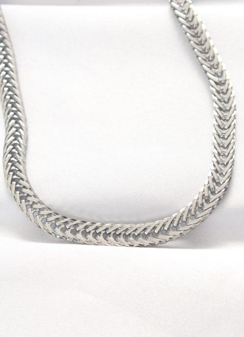 316L Çelik Silver Renk Balık Sırtı Zincir Kolye - EBJ240521W24284