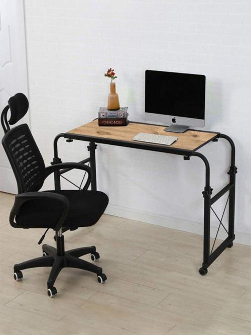 Genişlik Ve Yükseklik Ayarlı Eğim Verilebilen Çalışma Masası - Atlantik Çam (FRENLİ TEKERLİ) 80x40
