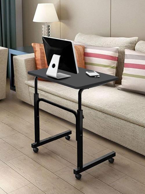 Yükseklik Ayarlı Laptop Sehpası ve Çalışma Masası - Antrasit (Tekerli) 70x40