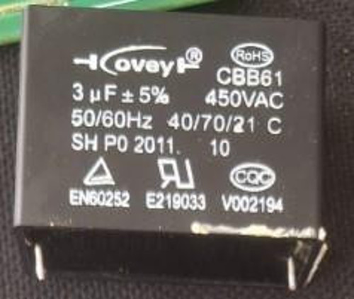 3µF 450VAC CBB61 Motor ve Fan Başlangıç Kondansatörü Kod:28852