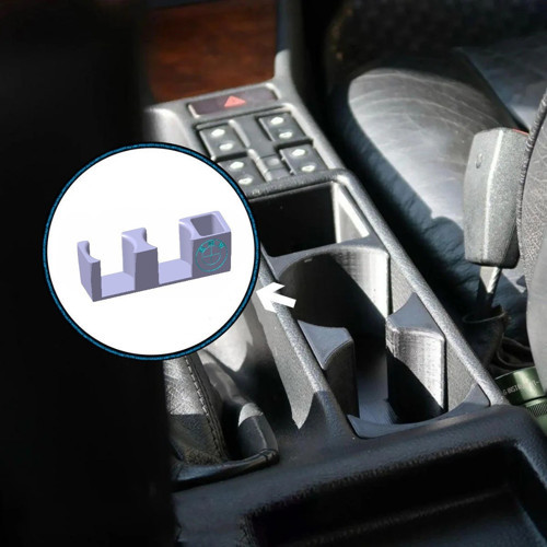 Bmw 5 Serisi E34 Bardak Tutucu ve Organizer - Bmw Logolu