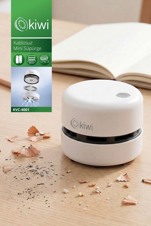 Kvc-4001 Kablosuz Mini El Süpürgesi Pilli BEYAZ