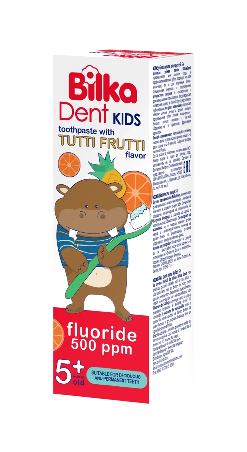 Dent Kids 5+ Tutti Frutti Çocuk Diş Macunu 75 ml | Florürlü, Çürük Karşıtı, Düşük Aşındırıcı