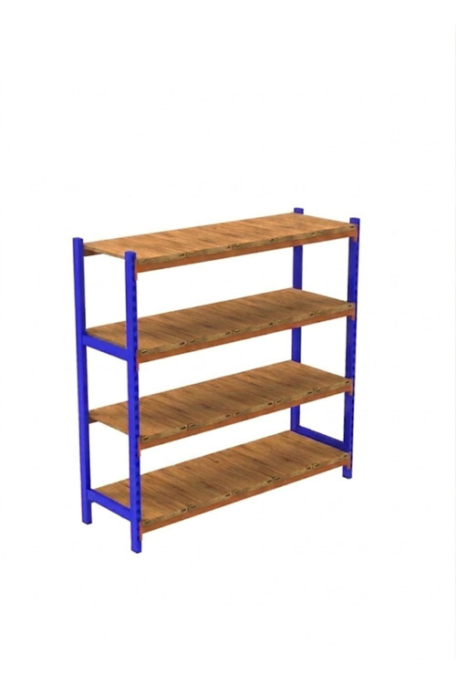 4 Katlı Depo Rafı Sunta İç Raf 50x150x200 Cm Hafif Rack Raf 300-350 Kg Taşıma Kapasiteli