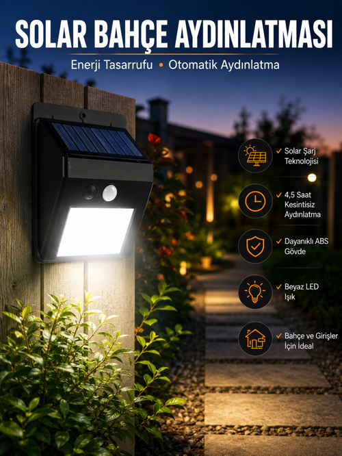 uygun Solar Lamba Giriş, Bahçe Yol Avlu Hareket Sensörlü Led Parlak Gece Su Geçirmez popüler