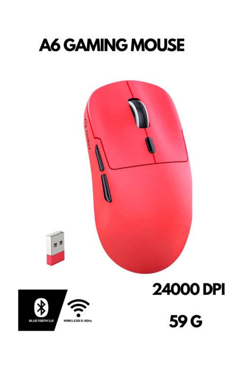 Freewolf A6 Kablosuz Oyuncu Mouse PAW3311 1000 Hz 24000 DPI Profesyonel Bluetooth Üç Modlu Bağlantı