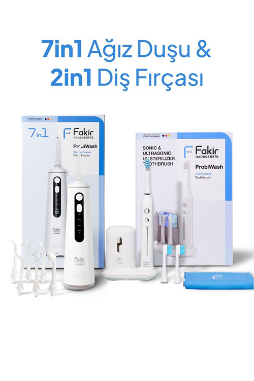 Probiwash Sonic & Ultrasonic 2İn1 Diş Fırçası + Probiwash Ağız Duşu 6 Farklı Başlık