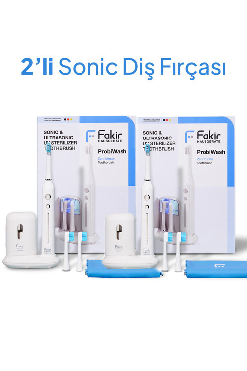 Probiwash Sonic & Ultrasonic 2İn1 Diş Fırçası - 2'Li Set
