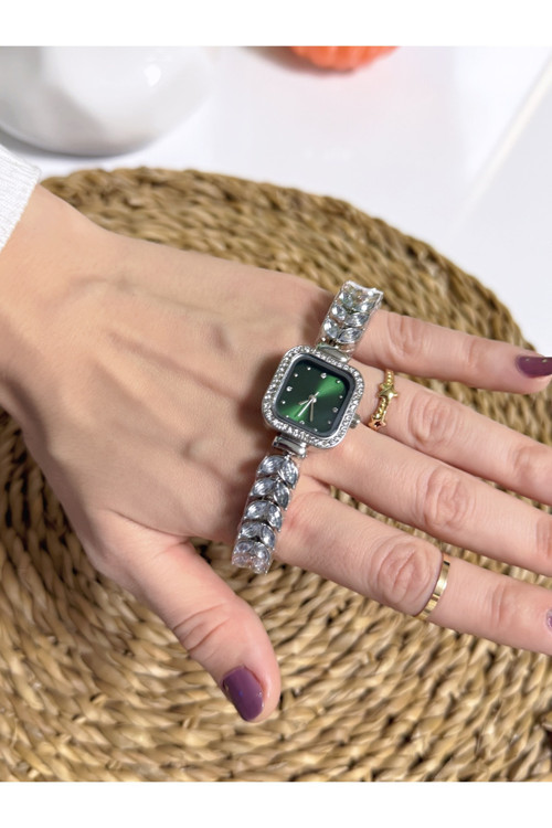 Yaprak Taş Detaylı Quartz Kadın Kol Saat