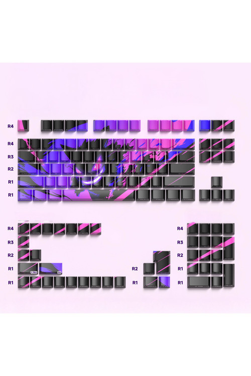 129 Tuş Yan Baskılı Yarı Saydam Pbt Süblimasyon Mekanik Klavye Tuşları Klavye Keycaps