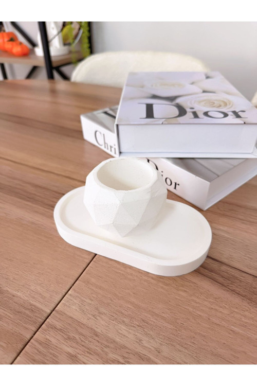 Dekoratif Geometrik Vazo & Altlık Dekorasyon Obje / Ev & Ofis