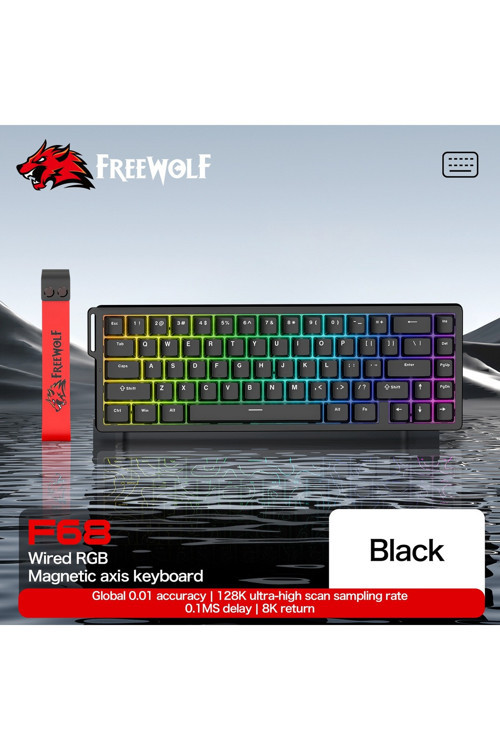 F68 Pro Oyun Klavyesi Manyetik Switch 3 Modlu Kablosuz Bluetooth Kablolu, 8K/1K RGB Klavye