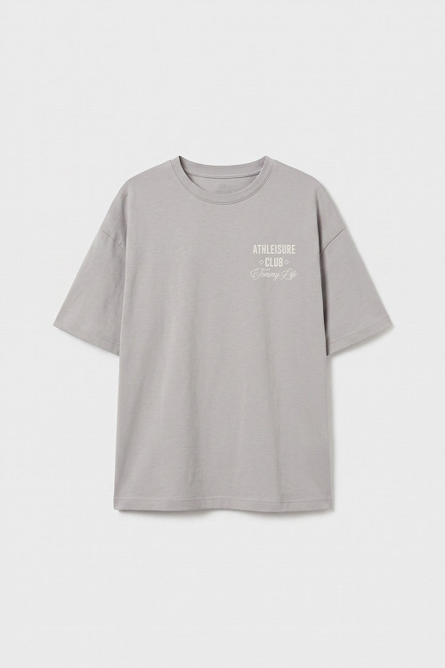 Taş Oversize Kısa Kollu Baskılı Kız Çocuk T-Shirt - 75175