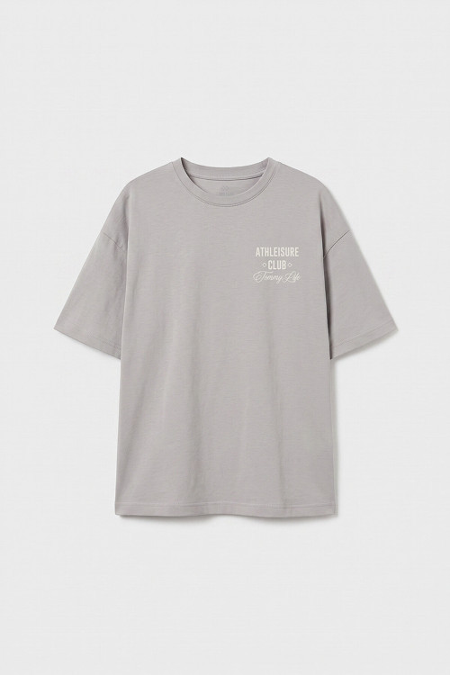 Taş Oversize Kısa Kollu Baskılı Kız Çocuk T-Shirt - 75175