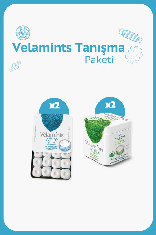 Velamints Tanışma Paketi - Yeşil ve Nane Aromalı Sakız - İkişer Adet