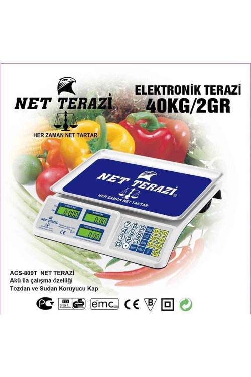 Market Pazarcı Ve Kasap Terazisi 40 Kg Kapasiteli Elektronik Dijital Bakkall manav tartısı