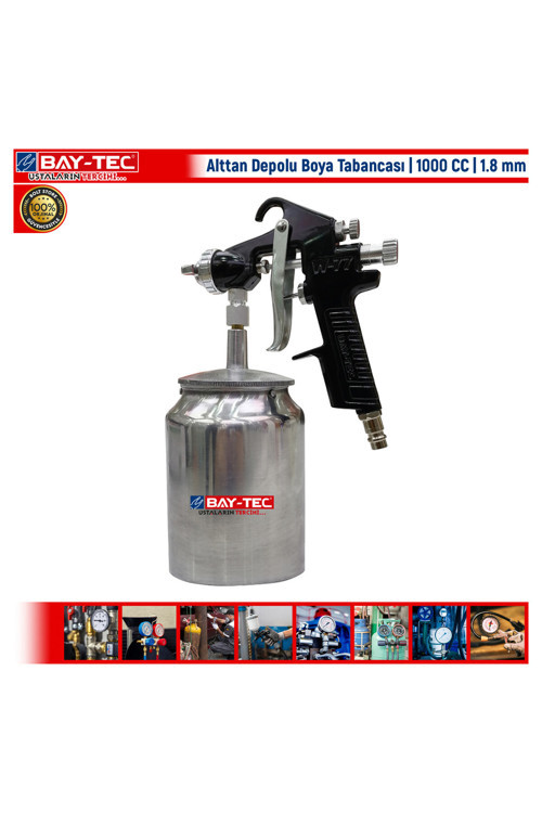 Alttan Depolu Boya Tabancası | 1000 CC | 1.8 mm
