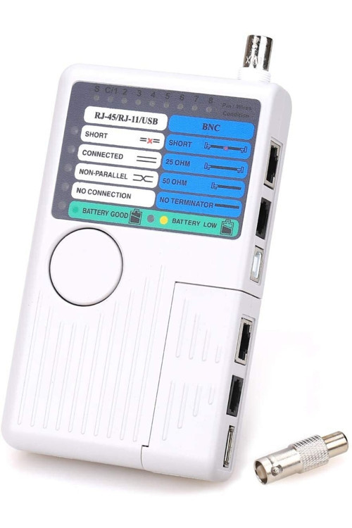 4 ü1 Arada Test Cihazı Usb Rj45 Bnc Rj11 Lan Cat5 Cat6 Telefon Kablosu Test Cihazı Ağ Ölçüm Cihazı