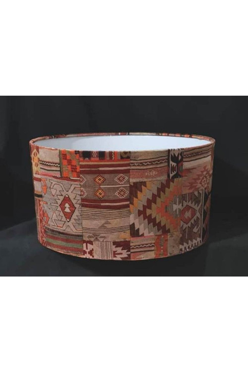 Çul Kilim Desenli Lambader Başlığı 38 Çap Lambader Şapkası