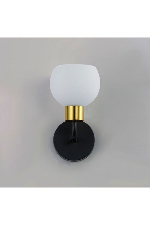 Metal Modern Siyah Opal Camlı Dekoratif Rustik Duvar Aplik