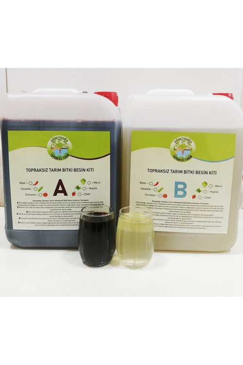 Hidroponik Çilek 5 Litre A Ve B Besini Topraksız Tarım Tarım Bakanlığı Onaylı