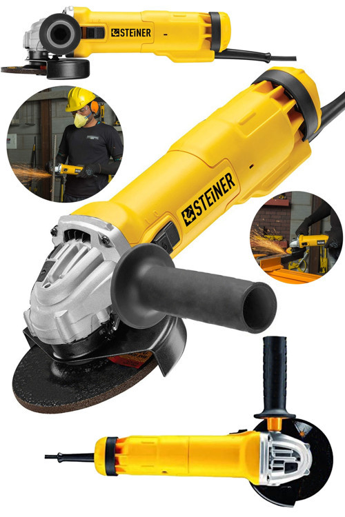 Alman 4200 W Metal Şanzuman Bakır Sargılı Avuç Içi Taşlama Demir Metal Kesme Makinesi Spiral 125 Mm
