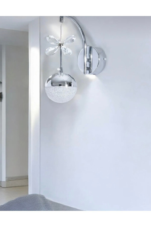 Luxury Modern Şık Tasarım Led Aplik Krom (PİLLİ DEĞİLDİR) 3 Renk Sarı-günışığı-beyaz