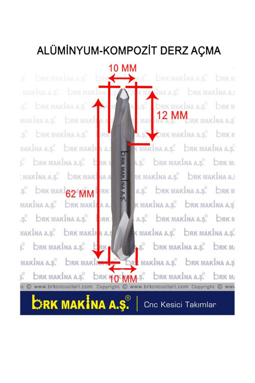 ALÜMİNYUM KOMPOZİT DERZ AÇMA FREZE BIÇAĞI ÇİFT TARAFLI